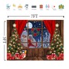 LYCGS 7X5FT Christmas Backdrop Santa Claus Photo Background Winter Snow