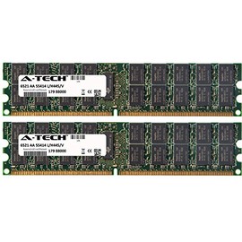A-Tech 8GB (2x4GB) RAM for Dell Precision Workstation Series 470, 470n, 670, 670n | DDR2 400MHz ECC RDIMM PC2-3200 2Rx4 Registered DIMM Server Memory Kit
