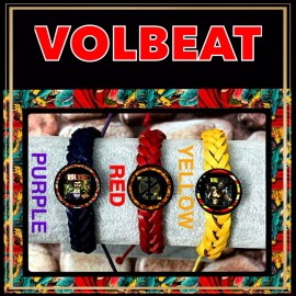 VOLBEAT DANISH ROCK BAND  THREE LEATHER BRACELETS  CONCERT MERCHANDISE