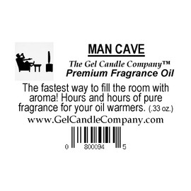Fresh Clean Odor Erasing Man CAVE Fragrance Oil in Amber Glass with Built in Dropper Diffusers and Burners 10 ML/.33 OZ.