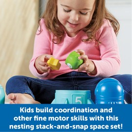 Learning Resources Nesting Space Surprise, 9 Pieces, Ages 18 Months+, Preschool Learning Activities, Toddler Learning Toys, Montessori Toys