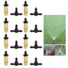 30Pcs Adjustable Copper Atomizing Nozzles with Tee Connectors Garden Cooling
