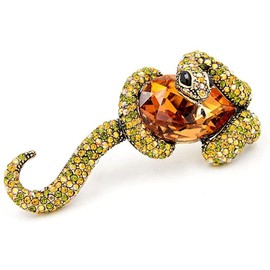 Animal Enamel Pins Large Snake and Stone Lapel Brooches Women And Men Unisex Fun Snake Brooches Badge Punk Couple Series Jewelry Coat Accessories Gift