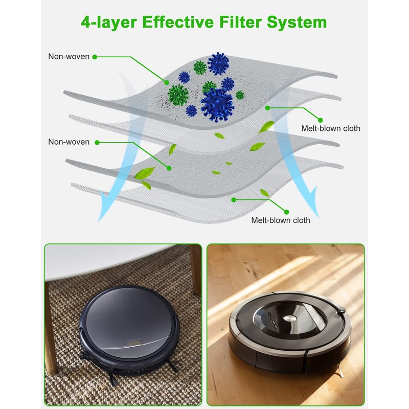 10 Vacuum Cleaner Bags for iRobot Roomba i7 i7+ i3