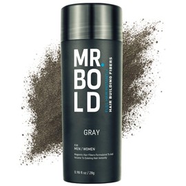 Hair Fibres for Thinning Hair, Natural Keratin Hair Fibres for men & Women for Instant Result, Concealer for Thicker, Fuller Hair, Undetectable & Secure, Premium Long-Lasting Hold (Grey)