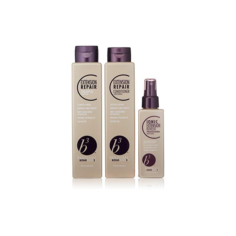 B3 Brazilian Bondbuilder Extension Shampoo/Conditioner/Refresh Trio Pack, 15 fl. oz.