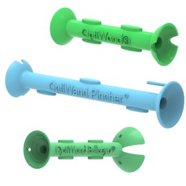 OptiWand Trial Pack Portable Soft Contact Lens Insertion & Removal Tools - Silicone Rubber Eye Lens Inserter & Remover Device with Pincher End & Finger Grips - Safe & Easy to Use