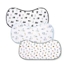BambooBud Baby Burp Cloths Large Size 3Pack Absorbent Burping Clothes 2-Layers Newborn Burpy Bib Cloth Set, Style A, One Size