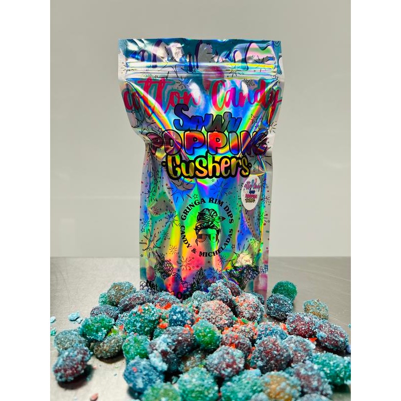 Gringas Sour cotton candy popping gushie - Bag/Jar Size: 10