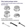 NEOUZA 51mm Stainless Steel Filter Basket 1/2/4 Cup for Espresso