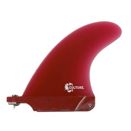 Culture Supply 4.5" Fiberglass Surfboard Center Fin - Converts 2+1 Setup into a Tri Fin Thruster (Translucent Red)