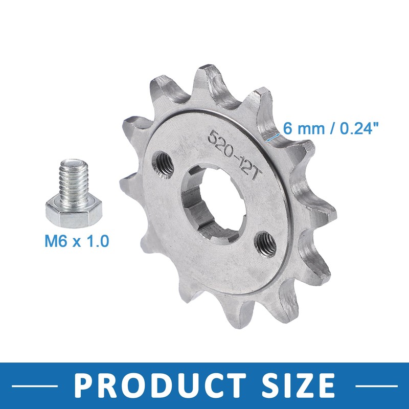 A ABSOPRO 520 Style 12 Teeth 20mm ID Motorcycle Front