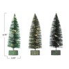 Creative Co-op 6.5" Bottle Brush Trees w/LED Lights Set of