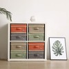 YueYue 4 Pack Small Fabric Storage Box with Lids, Foldable