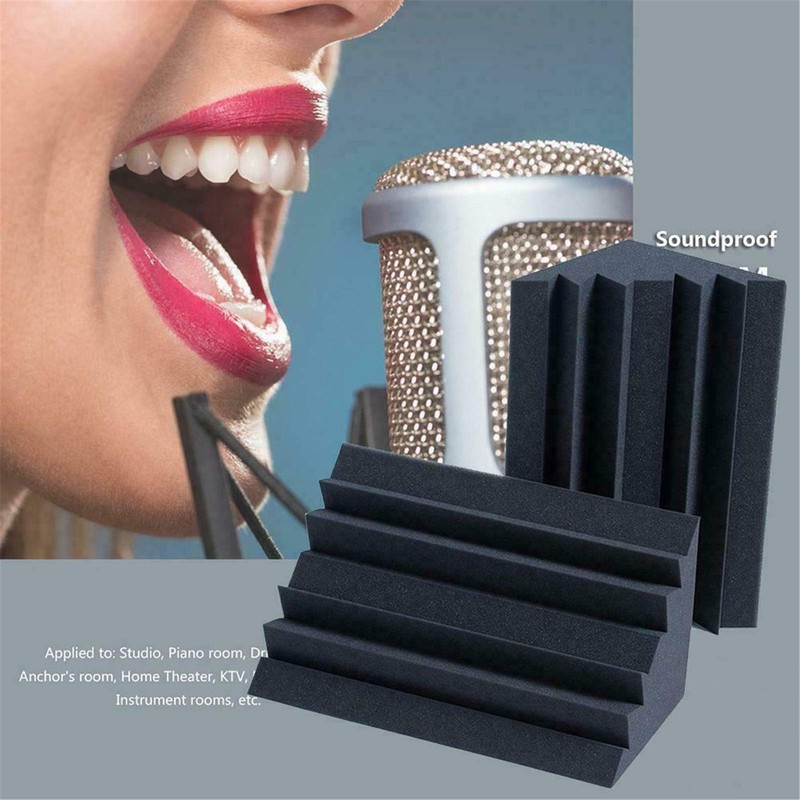 8 Pcs Studio Acoustic Foam Corner Bass Trap Sound Absorption