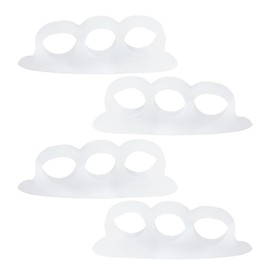 2 Pcs Separador Dedo del Pie Gel, Gel de Tres Orificios para Endrezadores y Espaciadores de Dedos del Pie Ortopédicos, Correctores Dedos de Martillo Valgus,Alivio de Juanetes