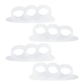 2 Pcs Separador Dedo del Pie Gel, Gel de Tres Orificios para Endrezadores y Espaciadores de Dedos del Pie Ortopédicos, Correctores Dedos de Martillo Valgus,Alivio de Juanetes