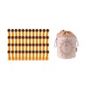 BellaCott 48 Clothes Pegs Yellow with Stainless Steel Feathers and