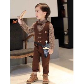 Generic Children's toy wooden sword stage performance prop belt fanny pack, mini