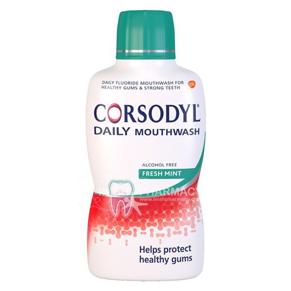 Corsodyl Daily Mouthwash Freshmint Alcohol free 500ml