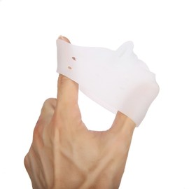 Pedimend 2 Paar Gel Zehentrenner Mittelfußpolster, Gel Zehenstrecker für überlappende Zehen, Ballenzeh-Korrektor, Hallux Valgus Vorfuß Schmerzlinderung (1-Loch Zehentrenner Mittelfußpolster)