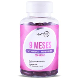 NatGel Prenatal  Multivitaminico para la Mujer con Acido Folico y Omega 3  Suplemento Integral para el Embarazo Apoyo Nutricional Completo  120...    