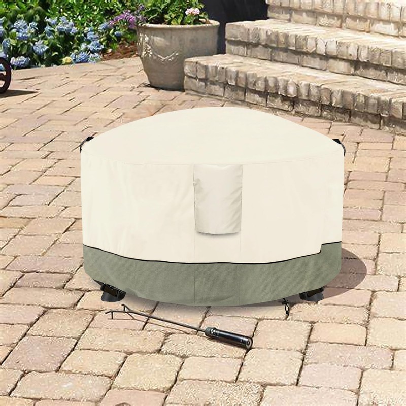 Dalema Fire Pit Cover,Outdoor Heavy Duty 600D 100% Waterproof Fire