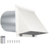 8 Inch Hooded Wall Vent with Screen and Damper,Outdoor Wall