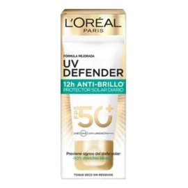 Oréal Paris Protector Solar Defender Anti Fotoenvejecimiento Brillo Fps50 40g