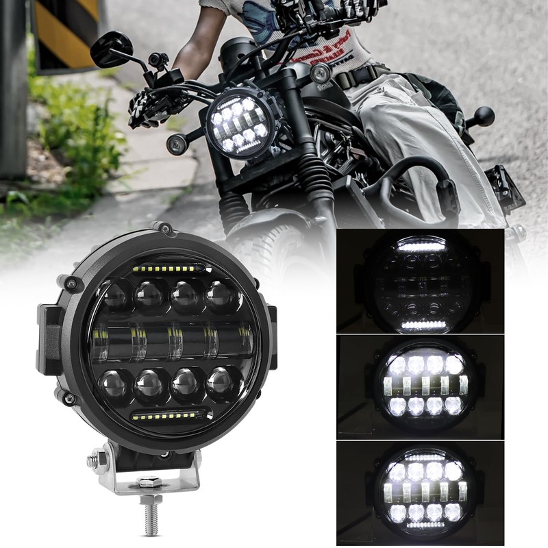 7 Inch Round 60W LED Work Lights Spot Flood Beam