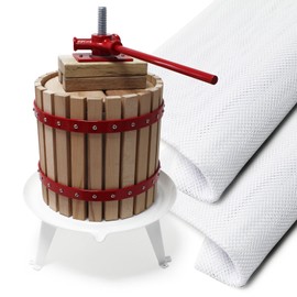 WilTec Fruit Press 6 L with 3 Matching Press Cloths