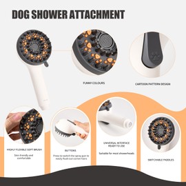 XMammal Dog Shower Attachment with hose 59 inches,high pressure pet bath supplies Handheld Shower Head hose attachment,3 Spraying Mode On/Off