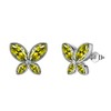 Green Butterfly Studs Earrings Women 925 Sterling Silver Animal Butterflies