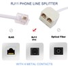 KEWAYO 2PCS Telephone Splitter, RJ11 Male to Female Two Way