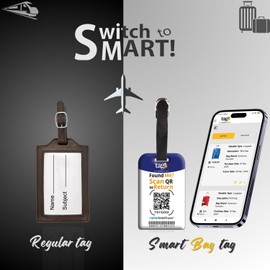 [Pack 2] tag8 Netherlands Flag Smart Luggage tag |Trendy Luggage tag ID Identification | Suitcase Tag | Fashionable Digital Name tag | Airline Compliant, SITA World Tracer Code Enabled | Gift idea
