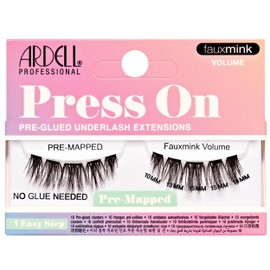 Ardell Press On Lashes Pre-Mapped DIY Lash Clusters - Fauxmink Volume, Pre-Glued Underlash, Easy to Apply False Eyelashes, Eyelash Extensions