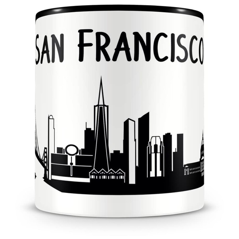 Samunshi® San Francisco Skyline Coffee Cup / Tea Cup Height