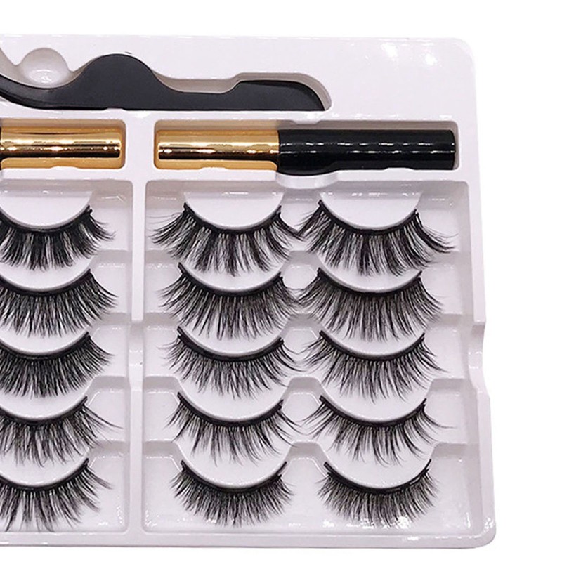 10 Pairs Magnetic False Eyelashes Waterproof Reusable Magnetic False Lashes
