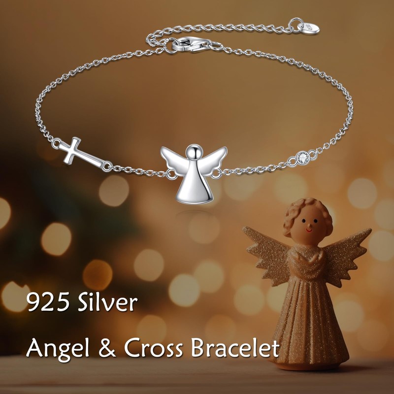 VONALA Angel Bracelets Girls 925 Sterling Silver Cute Bracelet Jewellery
