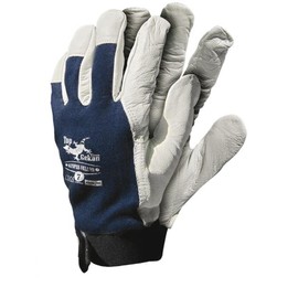 12 Pair of Work Gloves Protective Gloves Reinforced Goatskin Split Cowhide Gloves High Quality Gr. 10