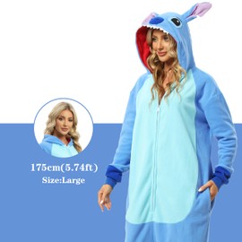Superband Animal Cosplay Costume Adult Onesie Pajamas Cartoon Sleepwear Blue