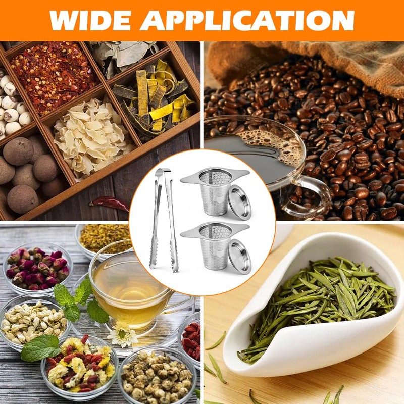 2-Pack Loose Leaf Tea Infusers, 316 Stainless Steel Strainers with