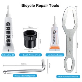 Celepoir Crank Puller & Bottom Bracket Removal Tool Set, Bicycle Crank Puller with Double Ended Wrench, Allen Key, Bike Crank & Bottom Bracket Removal Tool for Remove and Repair Mountain Bike Cranks