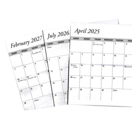 3 Year Pocket Calendar Planner with Free Note Pad, Bling Glitter Wildlife & Animals (Cat Kitten Bronze, 2025-2027)