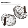 Tofficu Antique Wire Egg Basket with Wood Handle Primitives Vintage