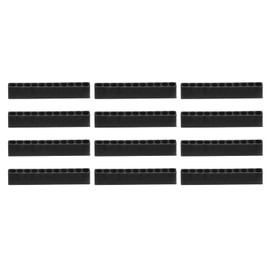 HARFINGTON 12pcs Plastic Hex Shank Screwdriver Bit Holder Organizer 11 Holes 1/4 Inch Plastic Drill Bits Storage Case for Any 1/4" Hex Shank Metal Driver Bits Use, Black