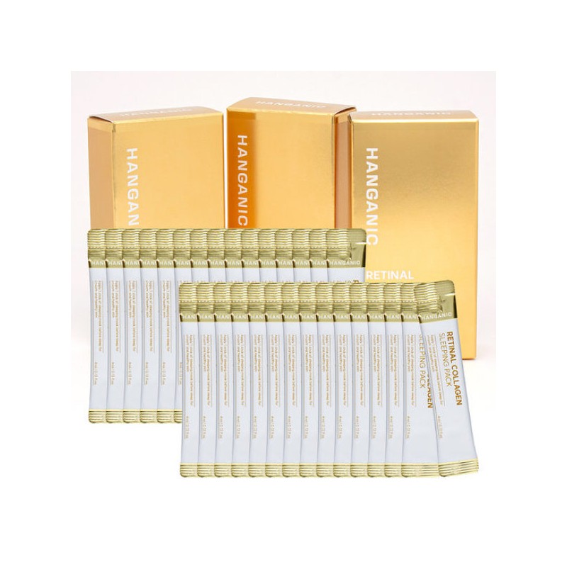 Hanganik 한가닉 레티날 콜라겐 슬리핑팩 4ml X 30포 마스크팩 수면팩