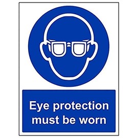 V Safety Eco Friendly Mandatory PPE - Eye Protection Must Be Worn - 150 x 200 mm Safety Sign