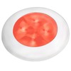 Hella Marine Red LED Round Courtesy Lamp - White Bezel