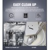 VIVANI Theoson 20-Piece Gold Heavy Silverware Set for 4, Thicken